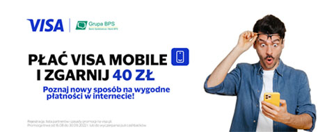 Visa Mobile - "Poznaj nowy sposób płatności w internecie i zgarnij 40 zł" 